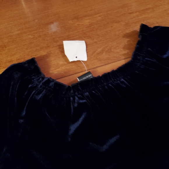 NWT Hype Girls Navy Blue Velour Dress - Picture 13 of 15